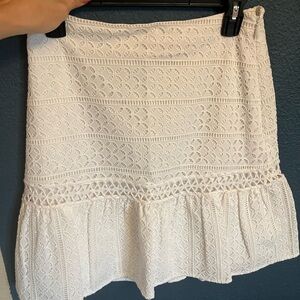 Lilly Pulitzer White Textured Mini Skirt